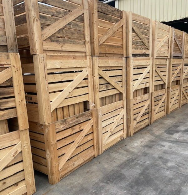 Open Slatted Timber Crate 1